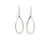 14k White Gold Earrings with Polished Open Teardrop Dangles