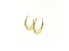 14k Yellow Gold Graduated Oval Hoop Earrings