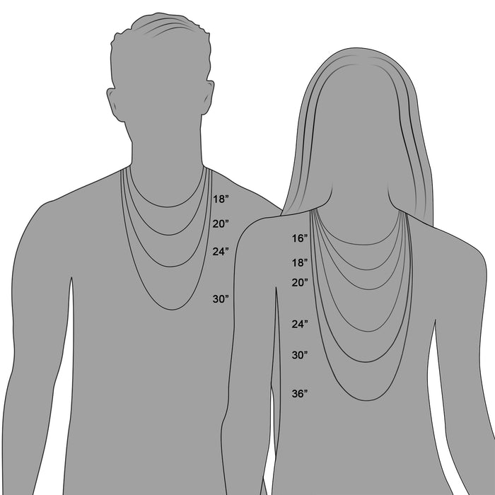Necklace/Chains Size Chart