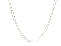 14k White Gold Wire Paperclip Chain (2.7mm)