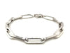 14K White Gold Extra Wide Paperclip Chain Bracelet