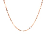 14K Rose Gold Fine Paperclip Chain (1.5mm)