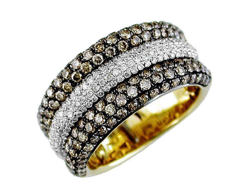 14k Yellow Gold White Diamond and Mocha Diamond Ring (0.40 CT)