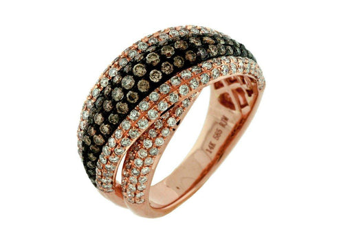 14k Rose Gold White Diamond and Mocha Diamond Ring (1.16 CT)