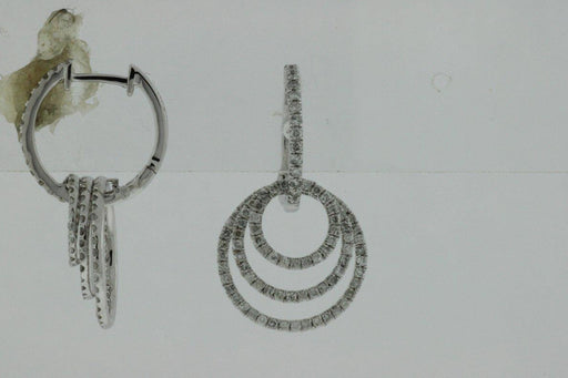 White Diamond Hoop Earrings (1.05 CT) in 14K White Gold  