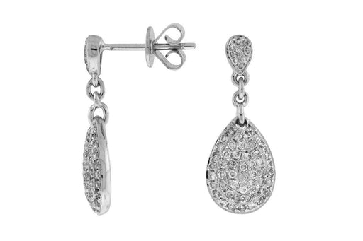 White Diamond Drop Earrings (0.70 CT) in 14K White Gold 