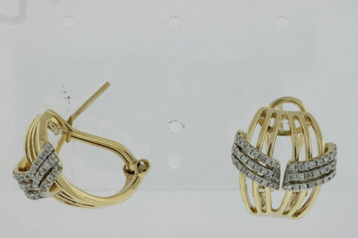 White Diamond Earrings (0.42 CT) in 14K Yellow Gold 