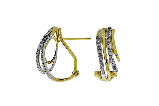 White Diamond Earrings (0.28 CT) in 14K Yellow Gold 