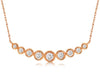 White Diamond Necklace (0.50 CT) in 14K Rose Gold