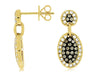 Mocha Diamond and White Diamond Dangle Earrings (0.83 CT) in 14K Yellow Gold 