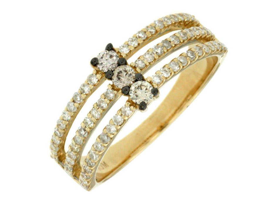 Mocha Diamond and White Diamond Ring (0.58 CT) in 14K Yellow Gold