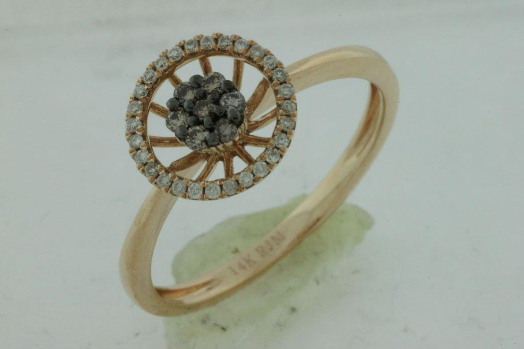 Mocha Diamond and White Diamond Ring (0.20 CT) in 14K Rose Gold