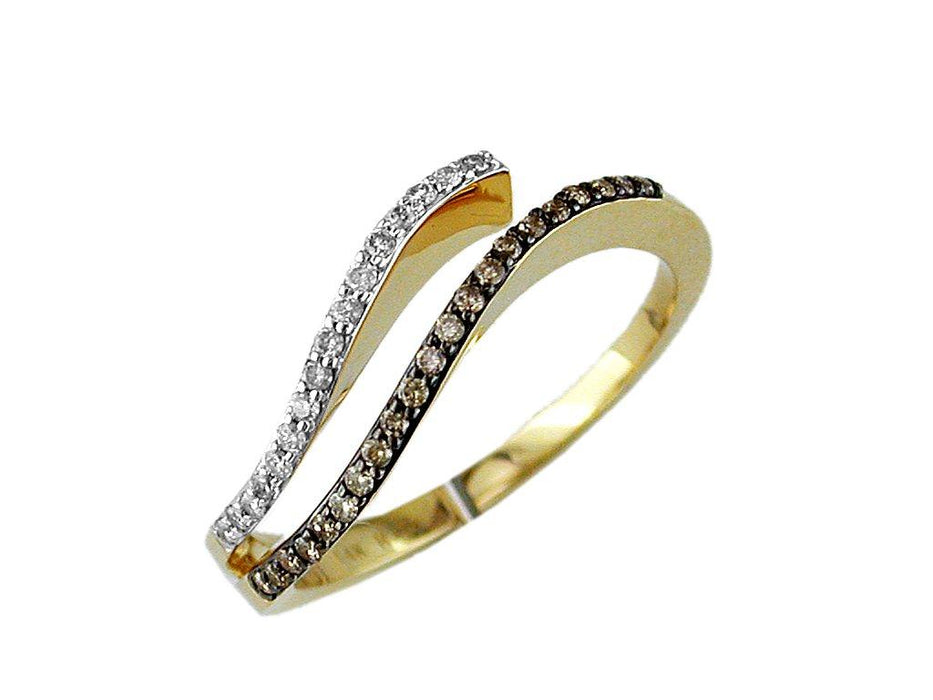 Mocha Diamond and White Diamond Ring (0.22 CT) in 14K Yellow Gold