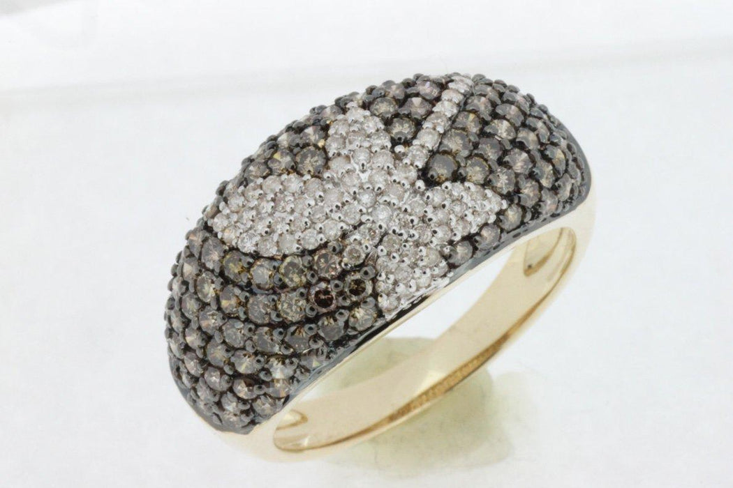 Mocha Diamond and White Diamond Ring (1.62 CT) in 14K Yellow Gold
