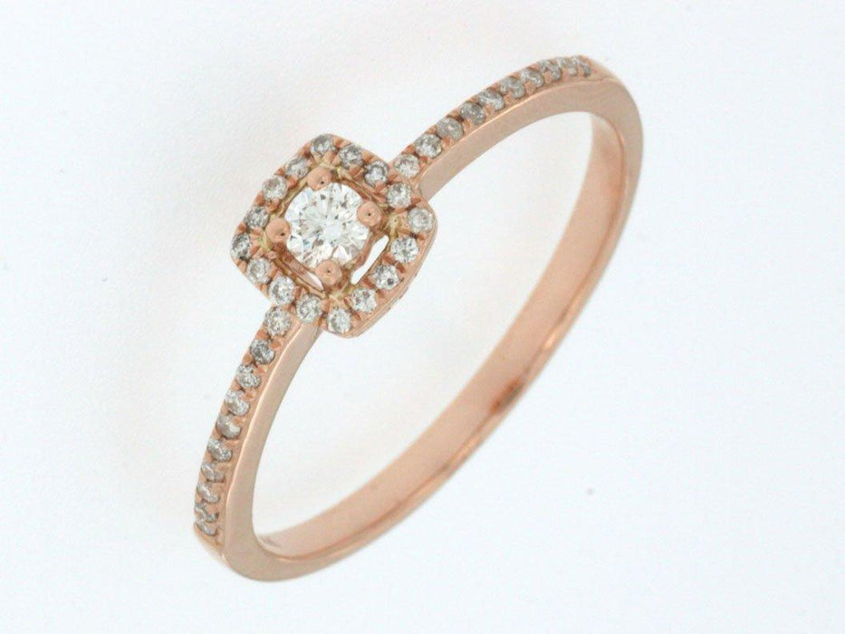 White Diamond Ring (0.20 CT) in 14K Rose Gold
