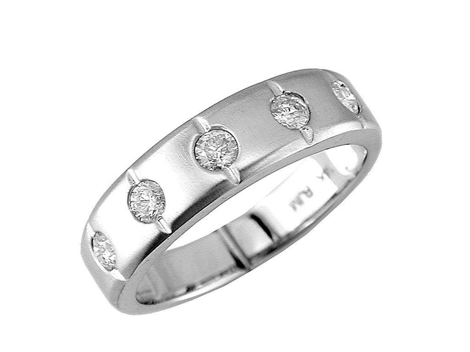 Men's White Diamond Ring (0.50 CT) in 14K White Gold