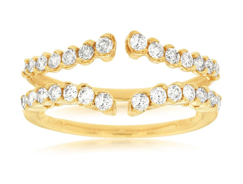 Ladie's Diamond Insert Ring (0.63 CT) in 14K Yellow Gold