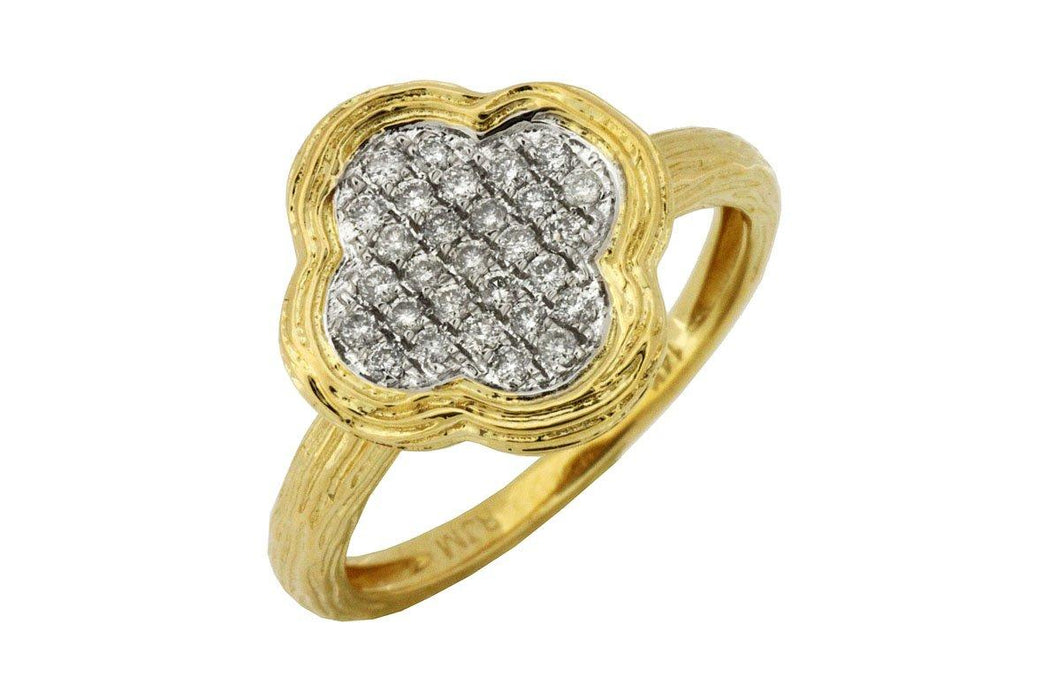 White Diamond Ring (0.24 CT) in 14K Yellow Gold