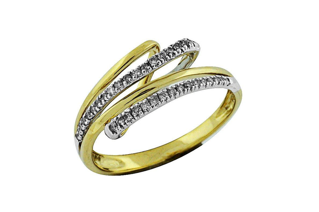 White Diamond Ring (0.18 CT) in 14K Yellow Gold