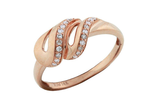 White Diamond Ring (0.10 CT) in 14K Rose Gold