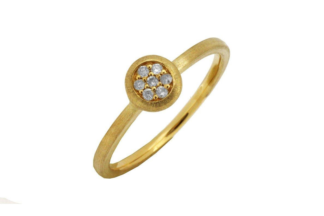 White Diamond Ring (0.08 CT) in 14K Yellow Gold