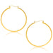 14k Yellow Gold Polished Hoop Earrings (40mm)