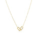 14k Yellow Gold Necklace with Interlocking Petite Rectangles