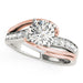 14k White And Rose Gold Bypass Shank Diamond Engagement Ring (1 1/8 cttw)