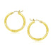 10k Yellow Gold Diamond Cut Hoop Earrings (20mm)