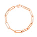 14K Rose Gold Extra Wide Paperclip Chain Bracelet