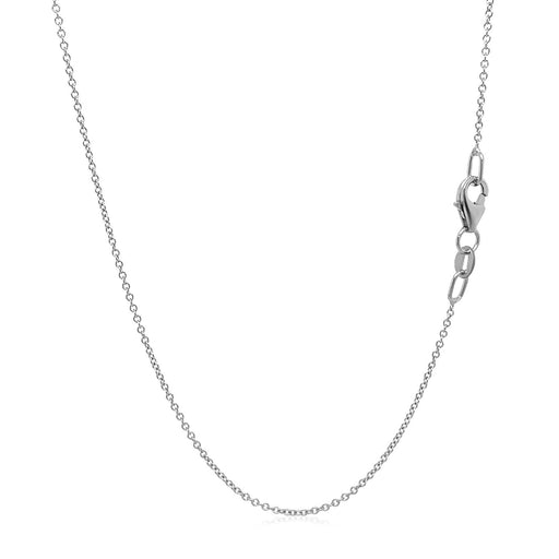 Double Extendable Cable Chain in 14k White Gold (1.0mm)