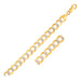 10 mm 14k Two-Tone Gold Pave Curb Bracelet