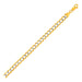 5.7mm 14k Two-Tone Gold Pave Curb Bracelet
