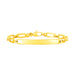 14K Yellow Gold Paperclip Chain ID Bracelet