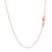 Double Extendable Cable Chain in 14k Rose  Gold (1.0mm)