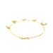 14k Yellow Gold 7 inch Bracelet with Polished Charms
