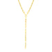 14k Yellow Gold Paperclip Chain Lariat Necklace