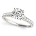 14k White Gold Single Row Band Diamond Engagement Ring (1 1/3 cttw)